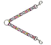 Buckle-Down DLS-W31697 Pure Punk con Pines de Seguridad Negro/Fucsia/Blanco Divisor de Correa, 2,5 cm de Ancho - 76 cm de Longitud