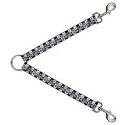 Buckle-Down DLS-W31810 - Correa divisoria para Tiradores de Cabezales (2,5 x 76,2 cm), Color Negro y Blanco