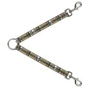 Buckle-Down DLS-W31935 Splitter-Skull & Cross Bones Plaid Tan, 1" W-30 L