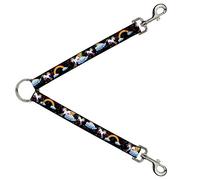 Buckle-Down DLS-W32111 Unicorns/Rainbows/Stars Black - Divisor de Correa, 2,5 x 76,2 cm
