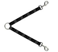 Buckle-Down DLS-W32653 Zodiac - Correa divisoria (Piel sintética/concentración, 2,5 x 76,2 cm), Color Negro y Blanco