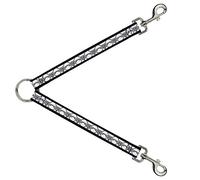 Buckle-Down DLS-W32862 BD Monogram2 - Correa divisora (2,54 x 76,2 cm), Color Blanco y Negro