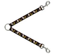 Buckle-Down DLS-W33909 Maneki Neko Lucky Cats Gold/Black/White, 1" W-30 L