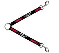 Buckle-Down DLS-W34541 Seriously... You Don 'T Have A Chance Black/Red/White Leash Splitter, 1" de Ancho - 30" de Longitud