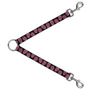 Buckle-Down DLS-W34552 - Cráneo de azúcar para Correa, Color Negro, Blanco y Fucsia, 2,54 cm x 76,2 cm