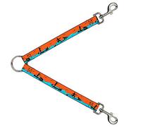 Buckle-Down DLS-W37120 - Divisor de Correa con Perro (neón), Color Naranja, Azul y Negro, 2,54 x 76,2 cm