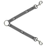 Buckle-Down DLS-W37127 - Bloques para Correa de Piel de Quita y pon, Color Negro y Blanco, 2,5 x 76,2 cm