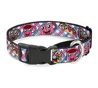 Buckle-Down Donuts & Coffee Cartoon2 Martingale Collar para Perro, 2,5 cm de Ancho, Cuello Mediano.