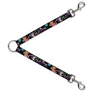 Buckle-Down Dora & Botas Pose/Floral Let's Play!/Vamos A Jugar! Divisor de Correa Negro/Blanco/Multicolor, 2,54 x 76,2 cm