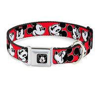 Buckle Down dybp guiño de Mickey Mouse Todo Color Negro Collar de Perro