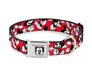 Buckle Down dyeo Mickey Mouse face2 Cerca de Collar de Perro