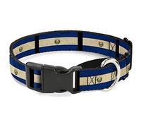 Buckle-Down El Salvador Bandera/Negro Martingale Collar de Perro, 1" de Ancho, 11 - 17 Pulgadas, Cuello Mediano