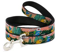 Buckle-Down Finn & Jake Adventure in The Woods Pet Leash, 6" x 1/2"