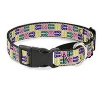 Buckle-Down Flip Flops4 Arena Multicolor Martingale Collar de Perro, 3,81 cm de Ancho, Cuello-pequeño