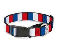 Buckle-Down France Banderas Martingale Collar de Perro, 3,81 cm de Ancho, Cuello pequeño de 33 a 46 cm