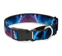 Buckle-Down Galaxy Swirl/Shining Stars Martingale Collar de Perro, 2,5 cm de Ancho, Cuello Mediano.