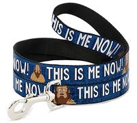 Buckle-Down Gene Beefsquatch Pose This is me Now Edificios Azul/Negro/Blanco Pet Leash, 6' x 1/2"