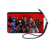 Buckle-Down GI Joe - Cartera con cremallera, GI Joe Cobra Agents Group Pose y logotipo rojo, lona, Rojo -, S, Casual