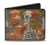 Buckle-Down Grateful Dead - Cartera plegable con billetera estándar y ranuras para tarjetas, Daves Picks V18 Orpheum San Francisco Cover Art, cuero vegano, Naranja, 4.0" x 3.5", Casual
