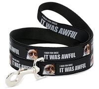 Buckle-Down Grumpy Cat I Had Fun Once-IT Was Awful Pet Leash, 6" x 1/2"