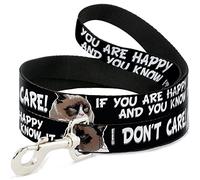 Buckle-Down Grumpy Cat IF: You Are Happy!! and You Know IT-I Don't Care! Correa para Mascota, 15,2 x 0,6 cm.