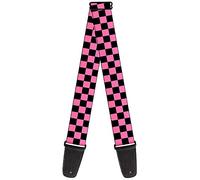 Buckle-Down GS-W20302 - Correa para guitarra "Checker Black/Pink"