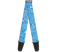 Buckle-Down GS-W30202 Correa para guitarra "Bandana/Skulls Baby Blue/White"