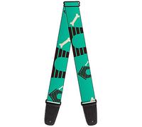 Buckle-Down GS-W30466 Correa para guitarra "Dog House & Bone Turquoise/Brown"