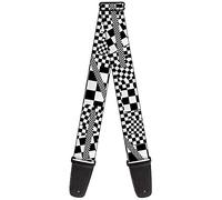 Buckle-Down GS-W30604 - Correa para guitarra "Funky Checkers Black/White"