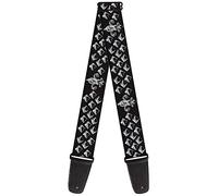 Buckle-Down GS-W30673 Correa para guitarra "Fleur de Lis/Studs Black/Grays"
