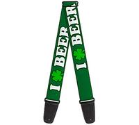 Buckle-Down GS-W30953 "I "Clover" BEER/Clover Outlines Greens/White Correa para guitarra