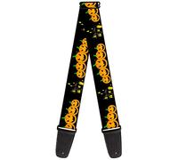 Buckle-Down GS-W31011 - Correa para guitarra "Jack o' Lanterns/Haunted House Black/Yellow"