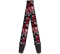 BUCKLE-DOWN gs-w31240 damas Love Me de estrellas y en color negro correa para guitarra