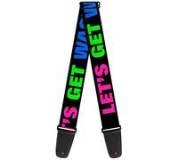 Buckle-Down GS-W31264 "LET'S GET WASTED negro/rosa/verde/azul" Correa para guitarra