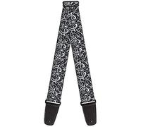 BUCKLE-DOWN gs-w31965 Creative calavera Faces collage en gris y negro correa para guitarra