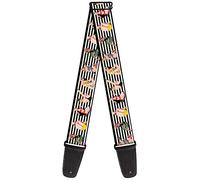 Buckle-Down GS-W34241 "Pin Up Girl Poses Stripe Black/White" - Correa para guitarra