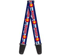 Buckle-Down GS-W35504 Colorado - Correa para guitarra, Colorado ASPEN Flag/Snowy Mountains Weathered Blue/White/Red/Yellows