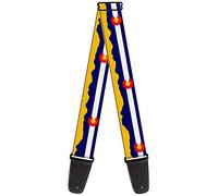 Buckle-Down GS-W35504 Colorado - Correa para guitarra, Colorado Flag/Mountain Silhouette Yellow