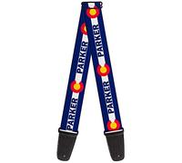Buckle-Down GS-W35504 Colorado - Correa para guitarra, Colorado PARKER Flag Blue/White/Red/Yellow