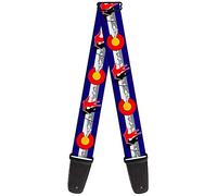 Buckle-Down GS-W35504 Colorado - Correa para guitarra, Colorado Skier1 Red/Mountains