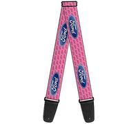 Buckle-Down GS-WFE007 Correa para guitarra -"Ford Oval w/Text PINK REPEAT"