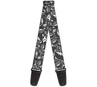 Buckle-Down GS-WGD014 - Correa para guitarra, diseño con texto "Steal Your Face Stacked Gray"