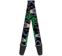 Buckle-Down GS-WRD001 Correa para guitarra - The Riddler con silueta de Batman - 2 pulgadas de ancho - 29 - 54 pulgadas de largo