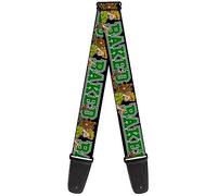Buckle-Down GS-WSD008 - Correa para guitarra Scooby Doo & Shaggy Pose/Baqueado negro/verde, 5 cm de ancho y 74 cm de longitud