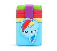 Buckle-Down Hasbro - Cartera para tarjetas de identificación, diseño de My Little Pony Rainbow Dash Face multicolor, cuero vegano