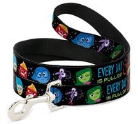 Buckle-Down Inside out/Emotion Expressions/Every Day IS Full of Emotions Pet Leash, 6" x 1/2"