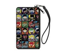 Buckle-Down Júnior's Zip Wallet Justice League Small, Multicolor, 6.5" x 3.5"