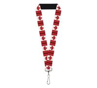 Buckle Down Lanyard-1.0"-Canada Flags Llavero, Multicolor, Talla única Unisex Adulto