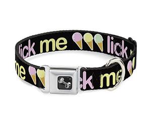 Buckle-Down Lick Me Ice Cream Cones - Collar para Perro, Ancho Grande, 45,7-81,2 cm