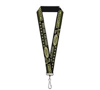 Buckle Down Cordón - 1 Pulgada - Ford F-150 Funciona, Juega más Duro/Estrellas Llavero, Multicolor, Talla única Unisex Adulto